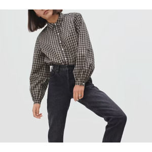 NWT Everlane The Organic Cotton Plaid Prep Shirt